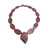 Exposed Ovals with Pendant, Midnight Pink