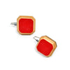Cushion Cut Gem Dangles, Red