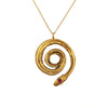 Serpentine Necklace, Gold, Ruby