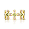 Peridot and Sapphire Crown Eternity Band