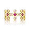 Ruby and Sapphire Crown Ring