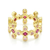Ruby and Sapphire Crown Ring