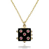 Sapphire and Onyx Dice Necklace