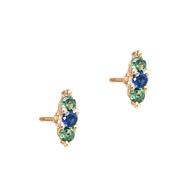 Hope Studs, Green and Blue