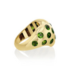 Chubby Heart Polka Dot Ring, Chrome Diopside