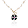 Bullseye Heart Pearl Necklace