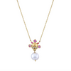 Pretty In Pink Crowned Skull Necklace