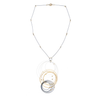 Grad Circle Triple Pendant Necklace