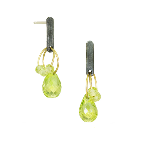 Mini Tangle Earrings, Peridot