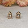 Rectangle Diamond Studs