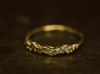 V 1.8mm White Diamond Half Eternity Scatter Ring