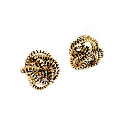 Zest Knot Clip-On Earrings, Gold