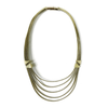 Draped Double Triangle Strand Necklace, Gold