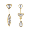 Detachable Drop Earrings, Crystal