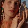 Green Heart and Star Earrings