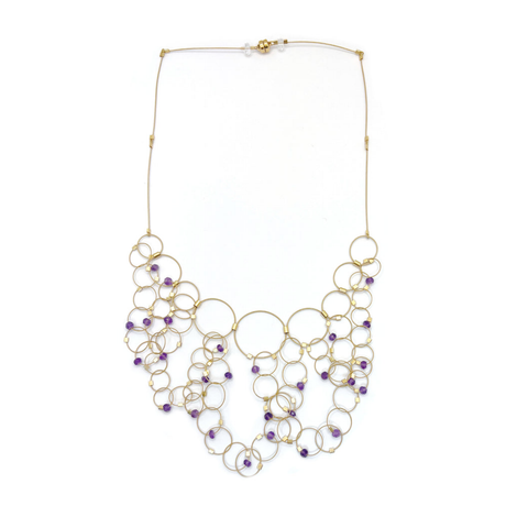 Waterfall Necklace, Amethysts