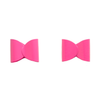 Folded Bow Studs, Large, Pink