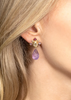 Crowned Skull Amethyst Earrings