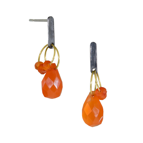 Mini Tangle Earrings, Carnelian