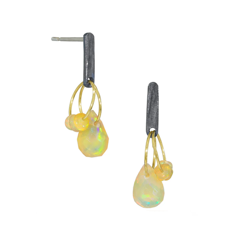 Mini Tangle Earrings, Opal