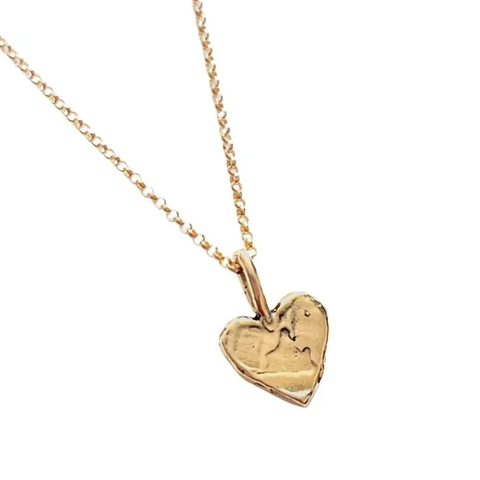 Moyo Heart Necklace, Bronze