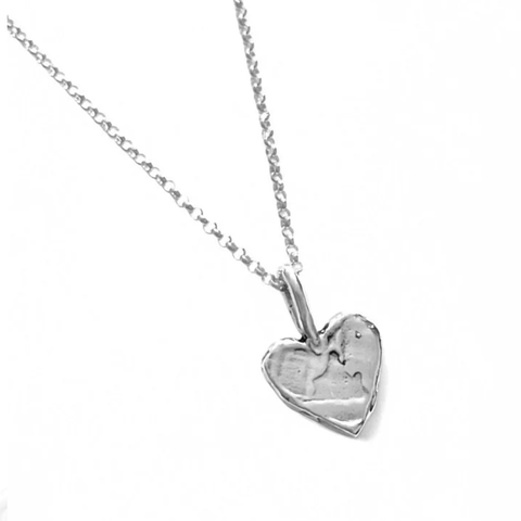 Moyo Heart Necklace, Silver