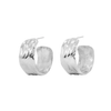 Dune Cuff Earrings, Silver