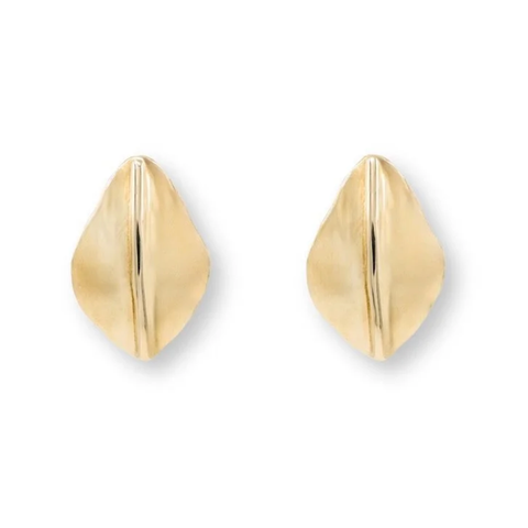 Fan Stud Earrings, Bronze