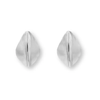 Fan Stud Earrings, Silver