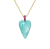 Amazonite Heart Drop Necklace