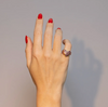 Rhodolite Polka Dot Heart Ring