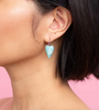 Amazonite Heart Drop Earrings