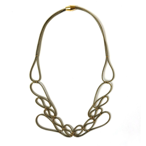 Take Flight II, Zipper Necklace