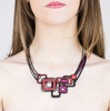 Pythagoras Necklace, Red & Purple