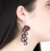 Dahlia Earrings, Cherry