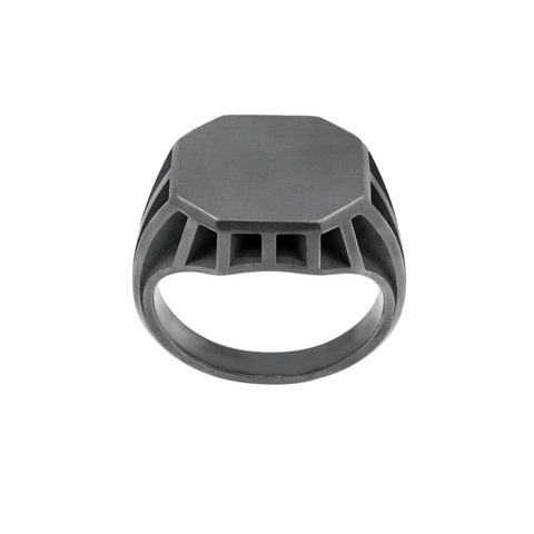 Asscher Signet Ring