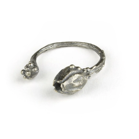 Ghost Pipe Ring, Silver