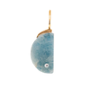 Aquamarine and Diamond Gold Moon Charm