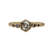 Salt and Pepper Hexagon Ring