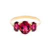 Oval the Moon Ring, Raspberry