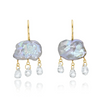Rainy Day Hook Earrings, Grey Pearl