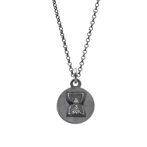 Illusion Hourglass Pendant Necklace