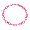 Small Chain Silhouette Necklace, Pink