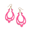 Silhouette Dangles, Pink