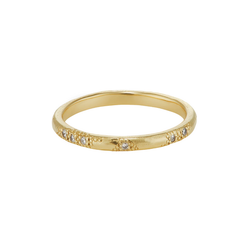 White Diamond Scatter Ring