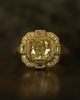 Armach Cushion Fancy Lemon Diamond Cocktail Ring
