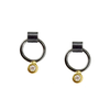 Bull Ring Studs with Diamonds