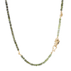 Gold Beetle Necklace with Cruzeiro Green Tourmaline