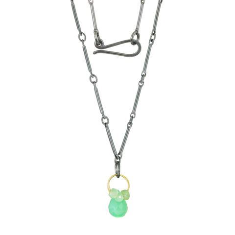 Mini Tangle Necklace, Chrysoprase