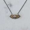 Deco Eye Chain Halo, Two-Tone Necklace